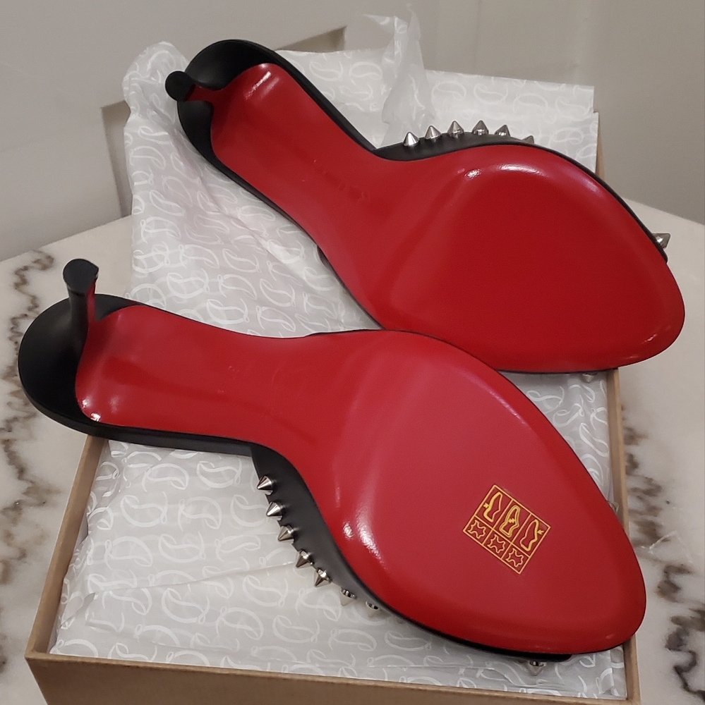 AUTHENTIC!!!Christian Louboutin Me Dolly 85 spikes mules. - Picture 5 of 5